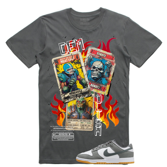 Mutant Trading Cards Tee (Charcoal/Wte/Multi)