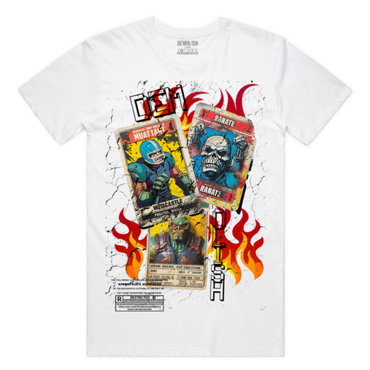 Mutant Trading Cards Tee (Wte/Blk/Multi)