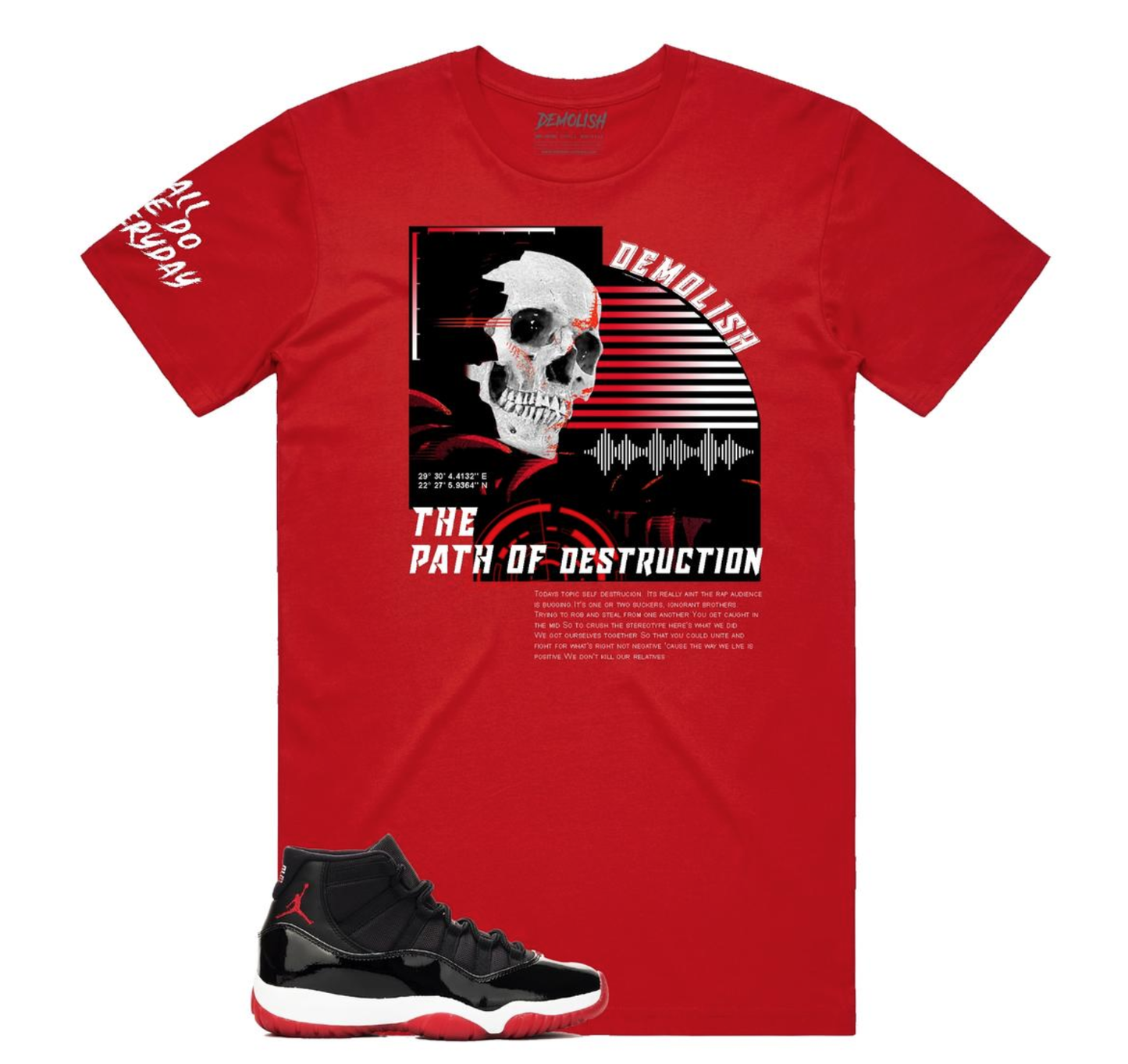 Path Of Destruction Tee (Red) /D15