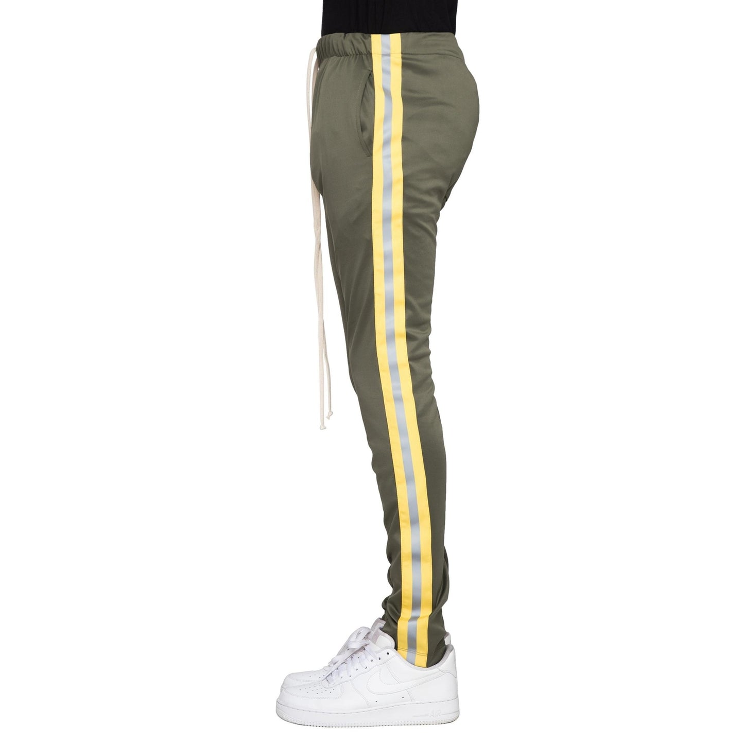 Reflective Track Pants (Olive/Yellow) / D1