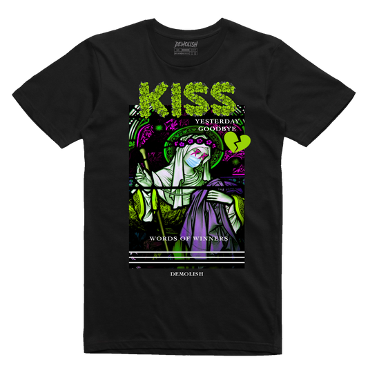 Kiss Yesterday Tee (Black/Neon) /D4