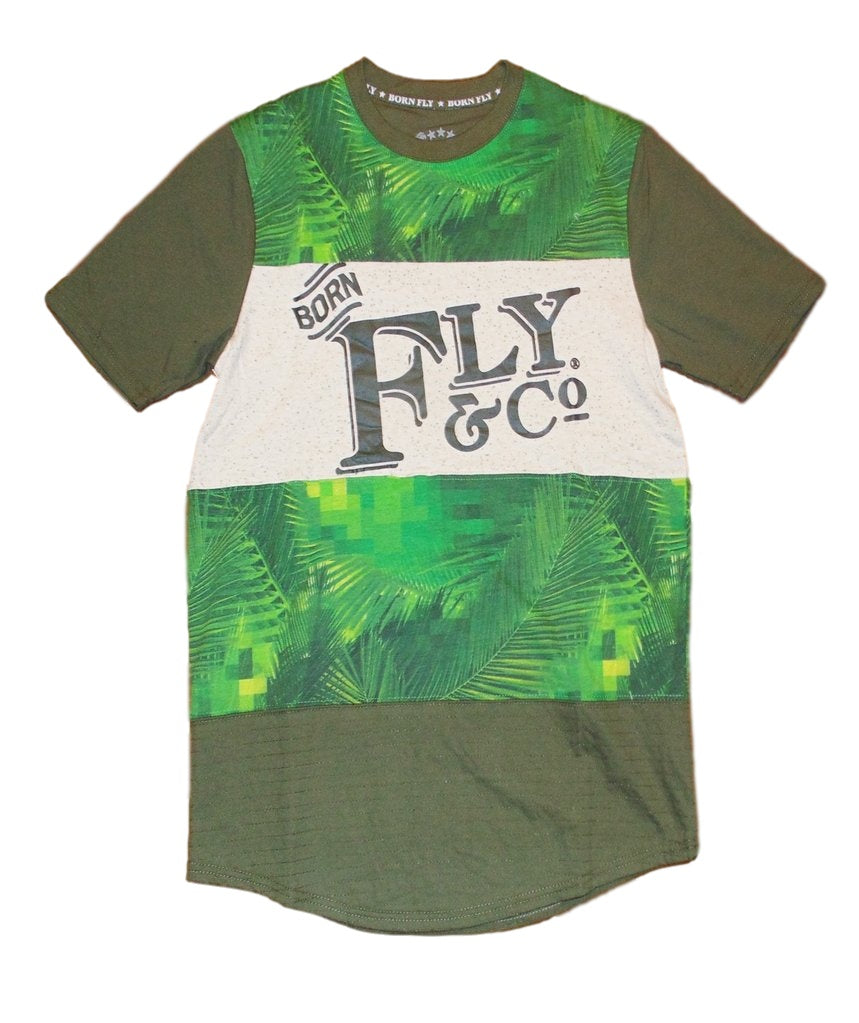 Born Fly- Palm Tree Extended Tee