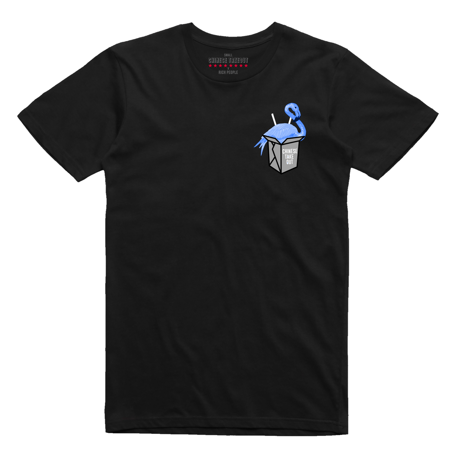 Chinese Takeout x Rich People Flamingo Tee (Blk/Blu/Gry) /D6