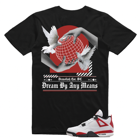 Dream Any Means Tee (Blk/Red/Wte)