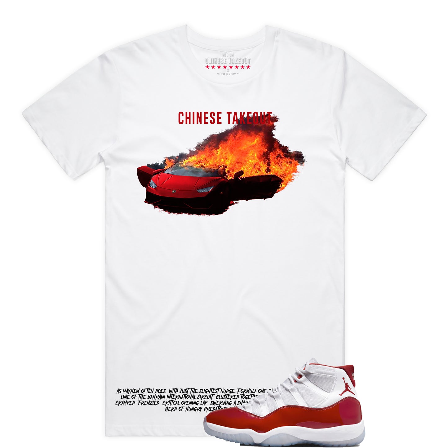 CTO Foreign Flame Tee (Wte/Cherry) /D11