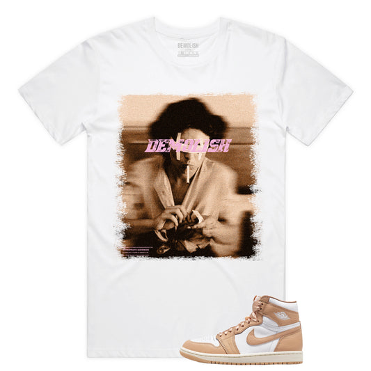 Hell Of A Tee (Wte /Tan/Pink)