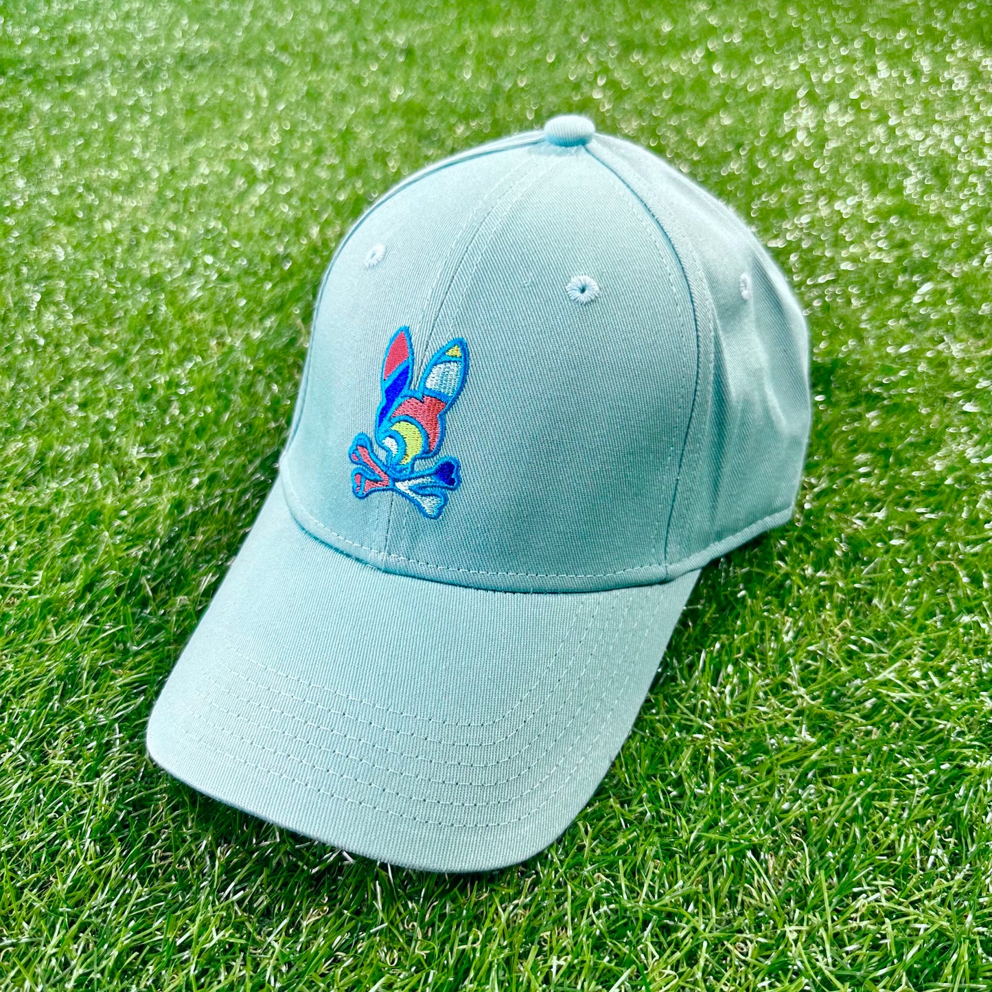 Hilsboro Multi Color Bunny Baseball Cap (Coastal Blue)