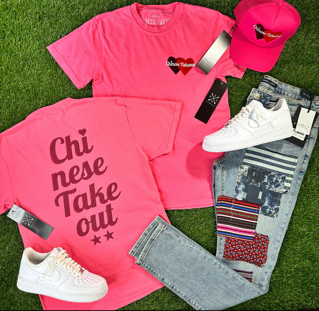 CTO,Pink Tee, Takeout, Men Tee, Boys Tee, Teen Tee, Valentines Day Apparel, Shirt to Match Valentines Day Dunks, WMNS, Graphic Tee, Urban Apparel,