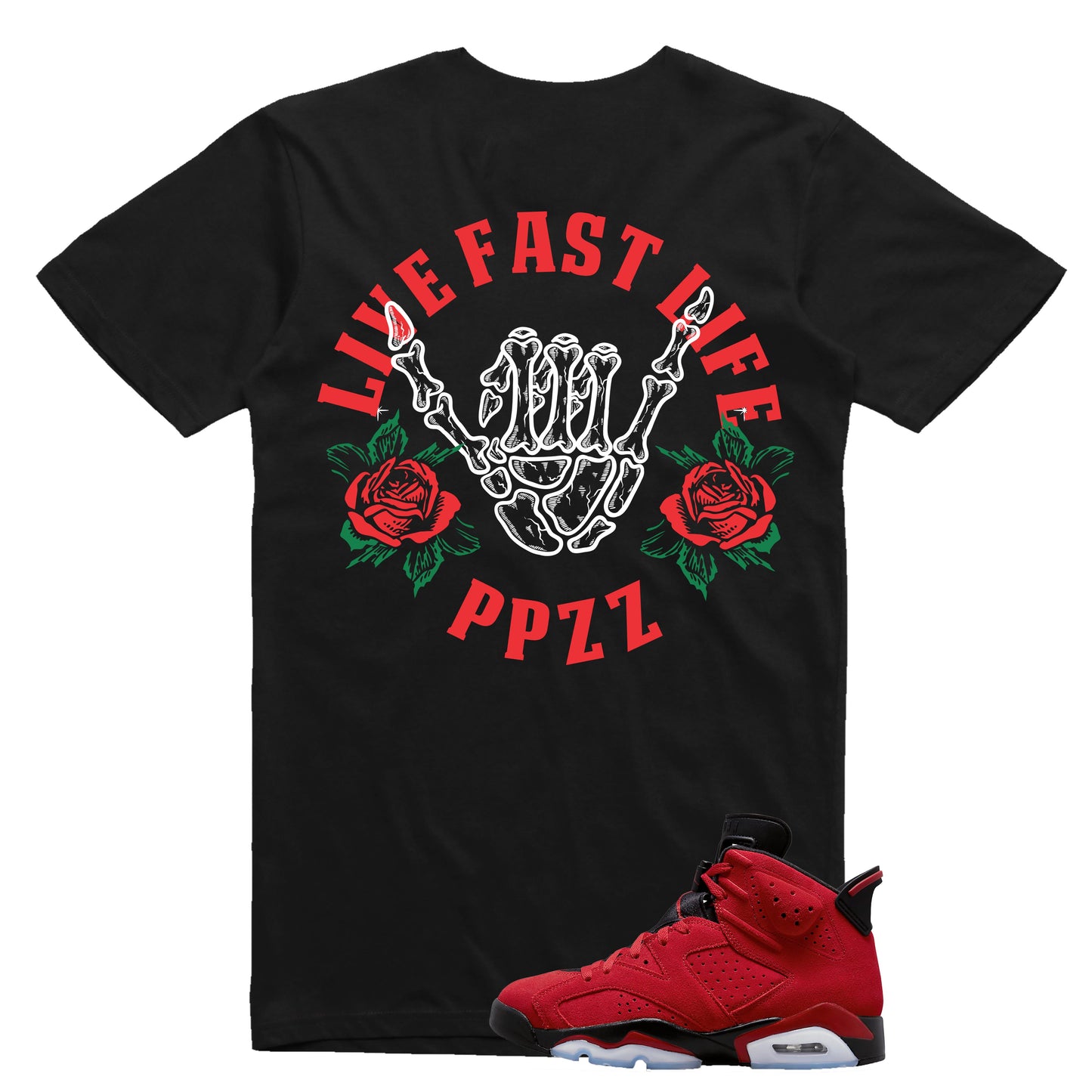 PPZZ Live Fast Life Tee (Blk/Red/Grn) /D3