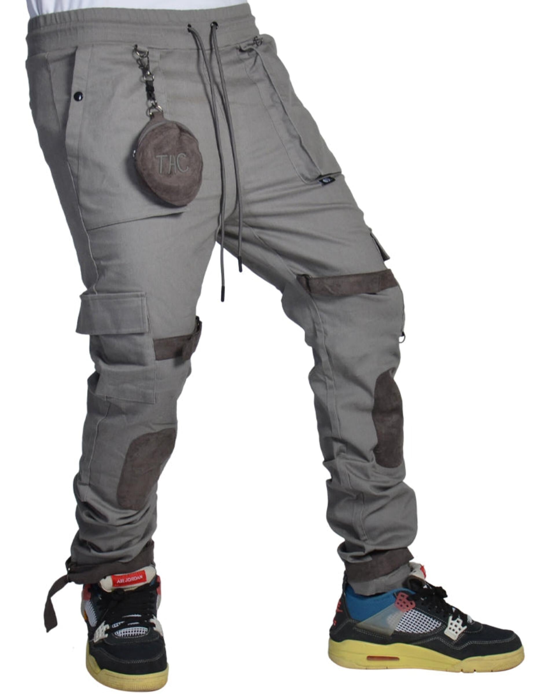 Men, Boys, Teens, Gifts, Wmns, Girls, Urban, Style, Fashion, Cargo Pants, The Hideout Clothing, New Sphere Pouch Strap Cargo Pants, Grey Pants, Pouch, Sphere, Joggers, Jeans, Straps, Suede, 