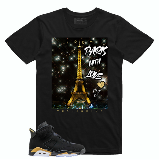 Paris With Love Tee (Blk/Gold)