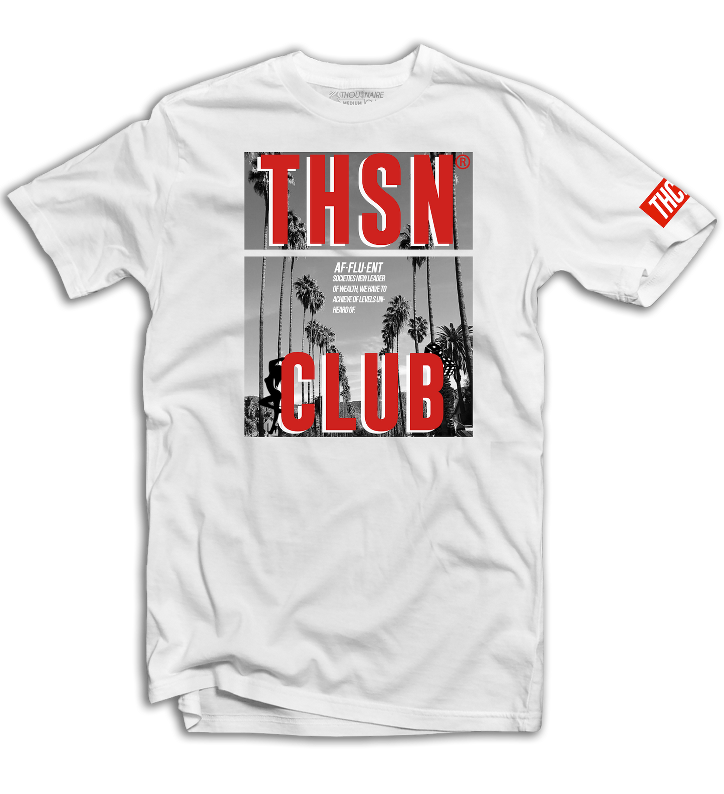 THSN Red Palm Tee (White) /D15