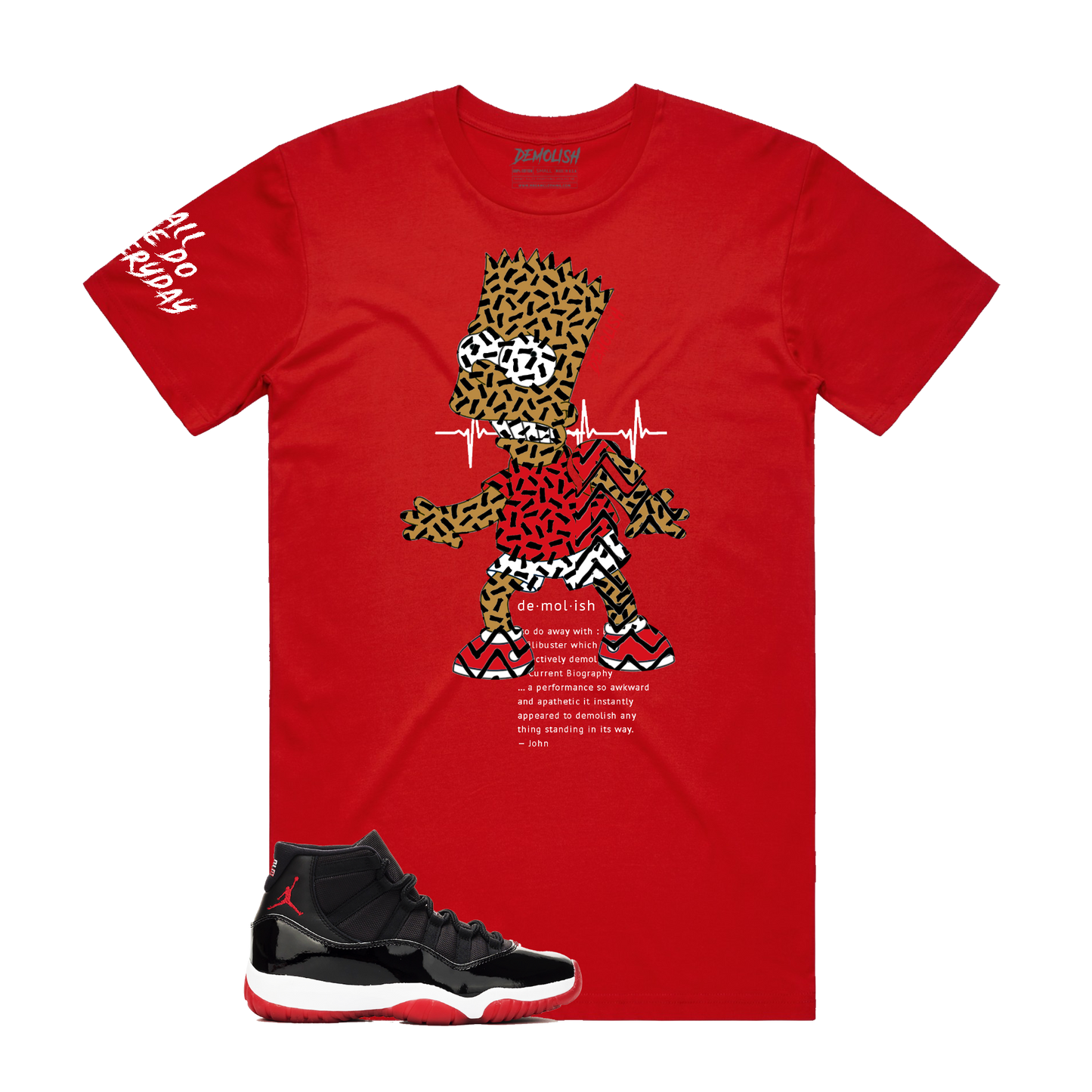 Bart Puzzled Tee (Red) /D11