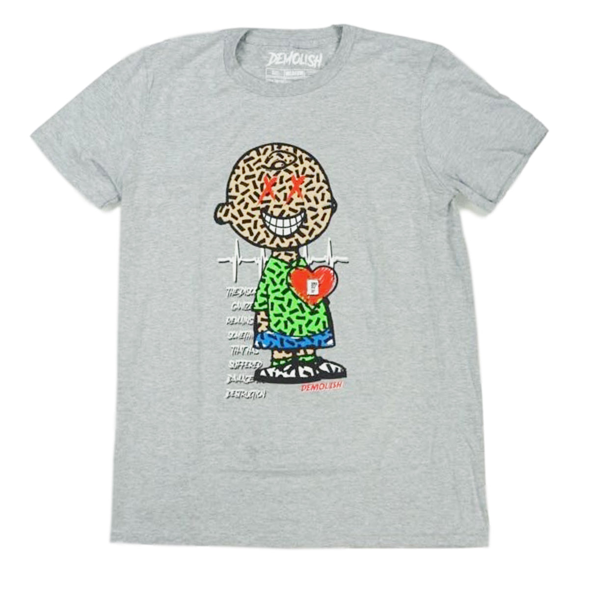 Neon Charlie Puzzled Tee (Grey) /D13