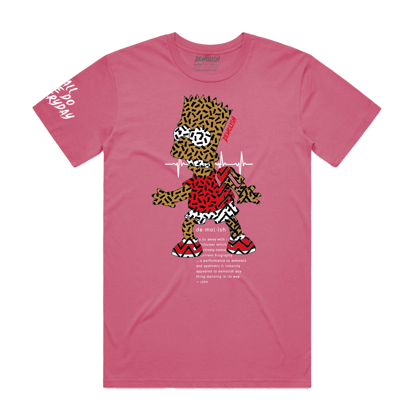 Bart Puzzled Tee (Pink) /D18