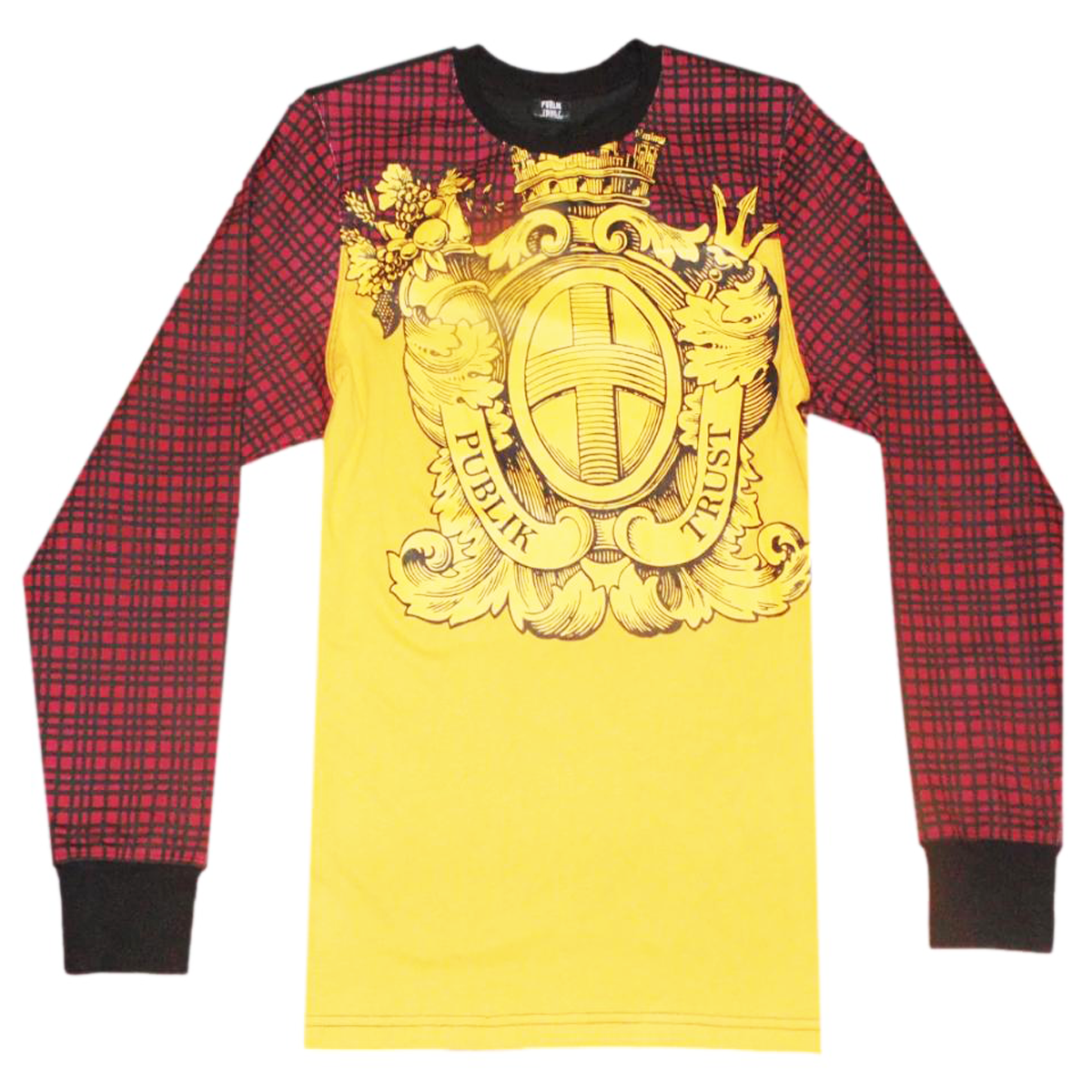 Publik Trust- Heir To The Throne L/S Tee (Burg/Old Gold)