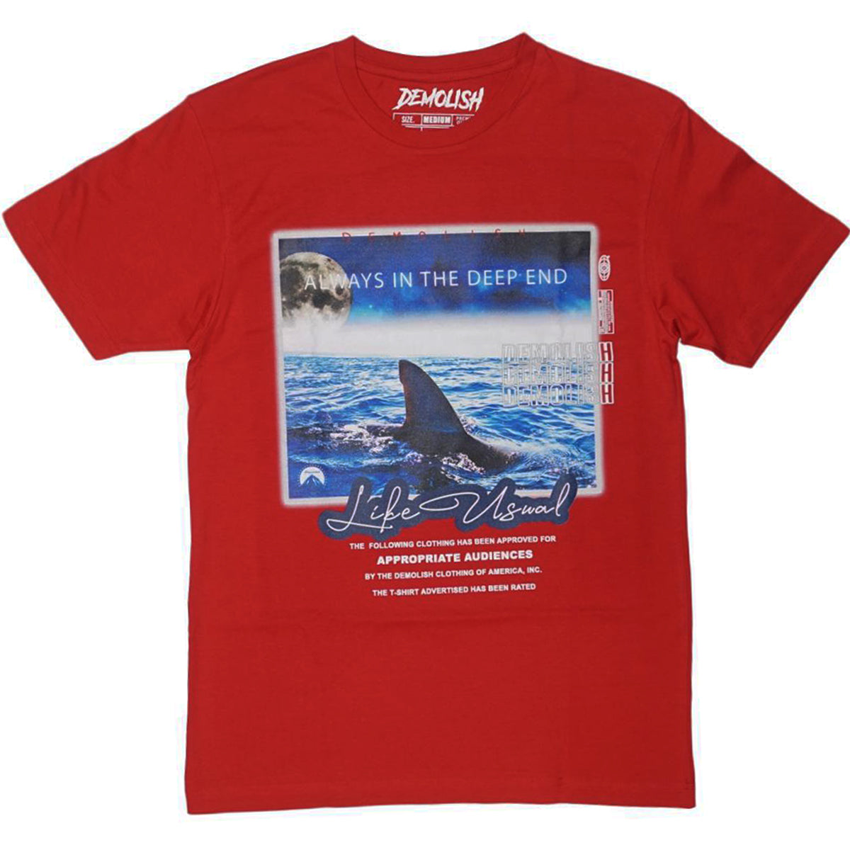 Always In The Deep End Tee (Red) / D3